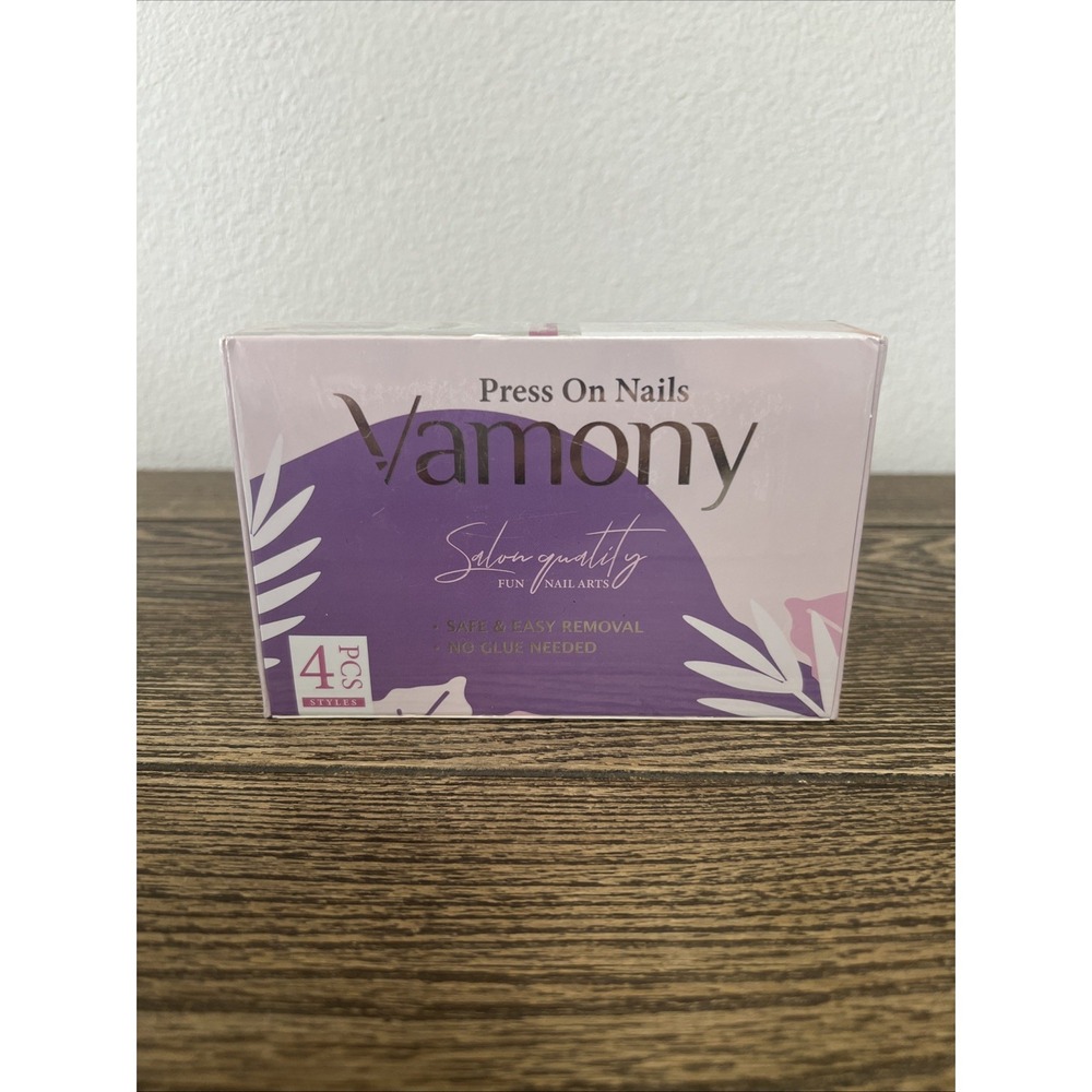 Vamony Press on Nails Salon Quality Fun Nail Art No Glue Needed Safe Easy Remova